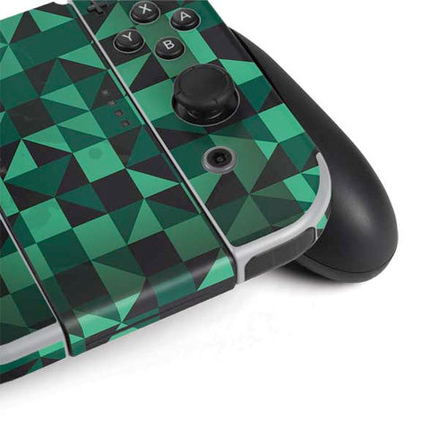 Black & Green Nintendo Switch OLED (2021) Skin